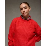 AE Whoa So Soft Crew Neck Sweater - Cherry