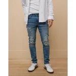 AE AirFlex+ Ripped Skinny Jean - Destroyed Medium Wash
