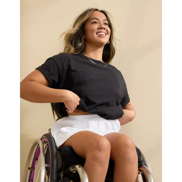 Aerie Distressed Basic Boyfriend T-Shirt - True Black