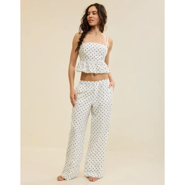 Aerie Seersucker Trouser PJ - Soft Muslin