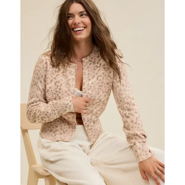 Aerie Softest Classic Cardigan - Stone Harbor
