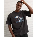 AE Boxy Halloween Graphic T-Shirt - Black