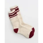 OFFLINE By Aerie Marshmallow Socks - Deep Cherry