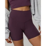 OFFLINE By Aerie Real Me XTRA Ribbed 5" Bike Short - Cool Berry