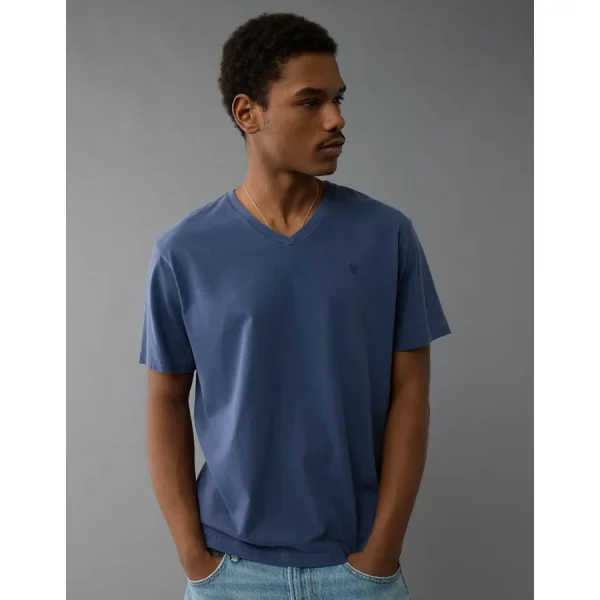 AE Lived-In V-Neck T-Shirt - Navy