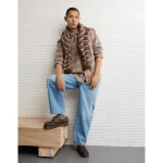 AE Relaxed Everyday Flannel Shirt - Pink