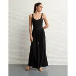 AE Soft & Sexy Seamed Corset Jumpsuit - Black