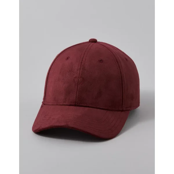 AE Suede Baseball Hat - Preppy Red