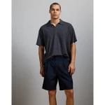 AE77 Premium Cotton-Hemp Blend Short - Navy