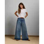 AE77 Premium Super Wide Jean - Medium Wash