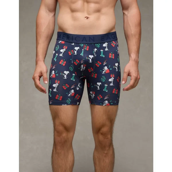 AEO Men's Snoopy 6" Flex Boxer Brief - Navy