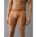 AEO Men's Space Dye 6" Flex Boxer Brief - Peach