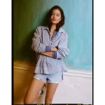 AE Big Hug Henley Sweatshirt - Powder Blue