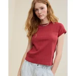 Aerie Pointelle Vintage T-Shirt - Summer Burgundy