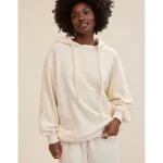 Aerie Très Chic Chenille Hoodie - Natural