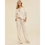 Aerie Waffle Trouser - Heather Frost