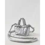 OFFLINE By Aerie Puff Love Mini Cinch Crossbody Bag - Silver