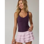 OFFLINE By Aerie Real Me Low Key Tank Top - Cool Berry