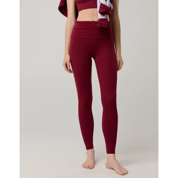 OFFLINE By Aerie Real Me XTRA Foldover Legging - Deep Cherry