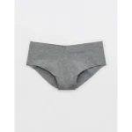 Superchill No Show Cotton Cheeky Underwear - Dark Heather Gray
