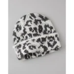 AE Leopard Print Beanie - Silver Shadow