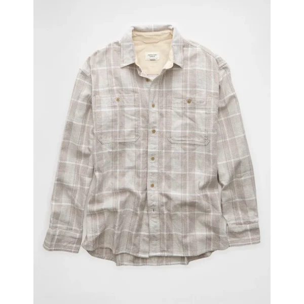AE Lightweight Flannel Shirt - Tan