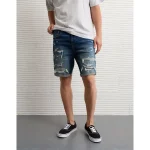 AE Airflex+ Denim Short - Destroyed Dark Wash