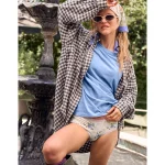 Aerie Anytime Fave Flannel Button Down Shirt - Dark Shadow