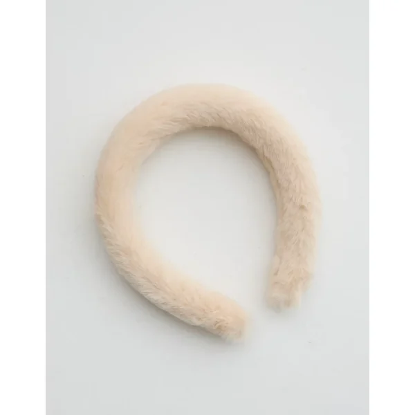 Aerie Fur Headband - Cream