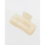 Aerie Large Rectangle Hair Clip - Cream