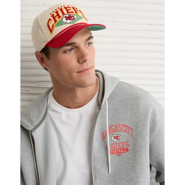 NFL Kansas City Chiefs Graphic Zip-Up Hoodie - Heather Gray