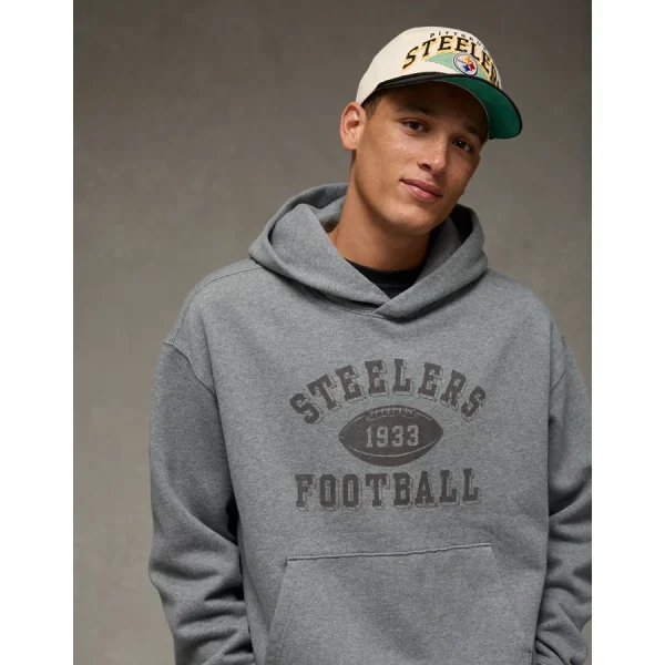 NFL Pittsburgh Steelers Graphic Hoodie - Heather Gray