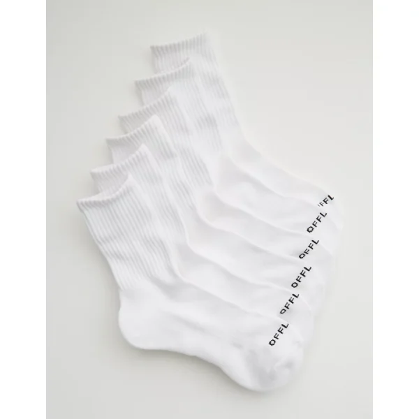 OFFLINE By Aerie Crew Sock 3-Pack - White