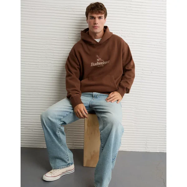 AE Budweiser Graphic Hoodie - Brown