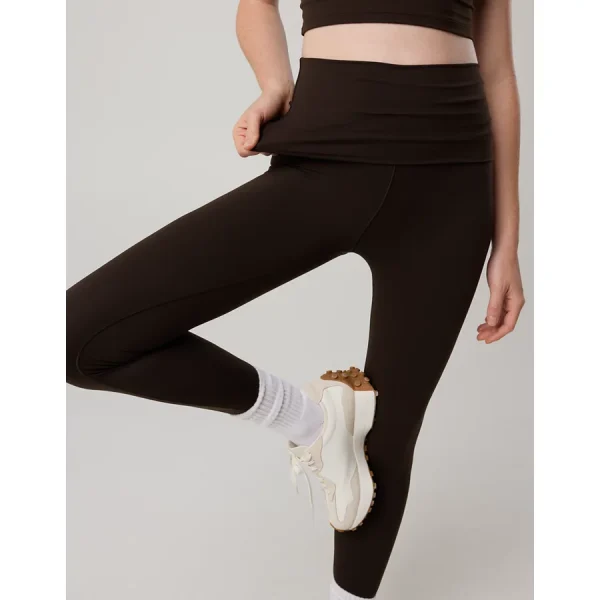 OFFLINE By Aerie Real Me XTRA Foldover Legging - Deep Earth
