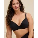 SMOOTHEZ Pull On Push Up Bra - True Black
