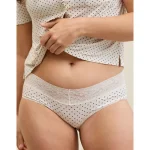 Superchill Vintage Lace Cotton Boybrief Underwear - Heather Frost