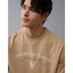 AE Lightweight Icon Logo Graphic T-Shirt - Khaki