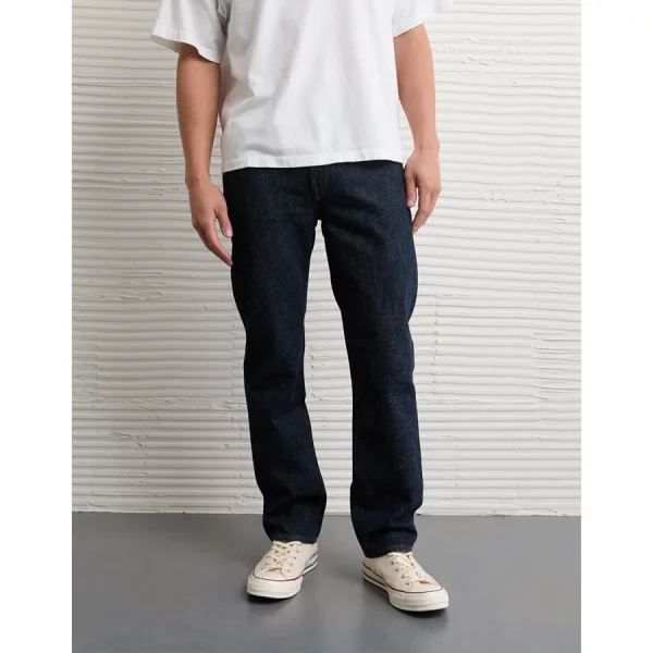 AE Relaxed Straight Jean - Dark Indigo Wash