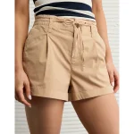 AE Stretch High-Waisted Lightweight Trouser Short - Khaki