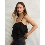 AE Tiered Ruffle Cami - Black