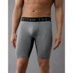 AEO Men's Space Dye 8" Flex Boxer Brief - Grey