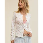 Aerie Pointelle Cardi T-Shirt - Soft Muslin