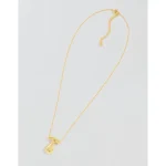 Athra Bubble Letter Necklace - Gold