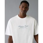 AE Boxy Logo Graphic T-Shirt - White