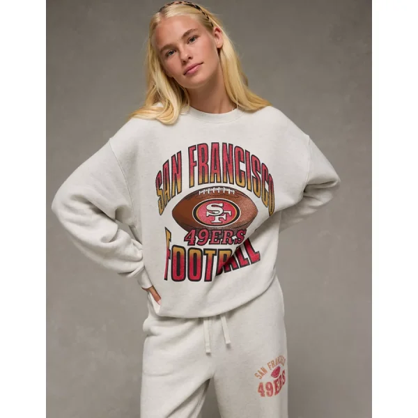 NFL San Francisco 49ers Graphic Relaxed Fit Sweatshirt - Natural