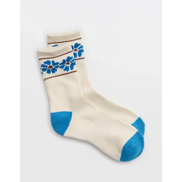 OFFLINE By Aerie Crew Socks - Crystal