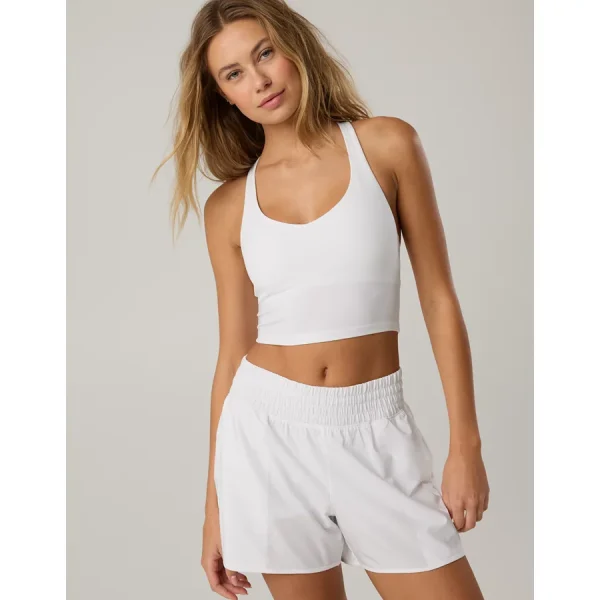 OFFLINE By Aerie Real Me Low Key Racerback Sports Bra - White