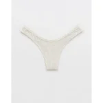 Superchill Modal Rib Thong Underwear - Heather Frost