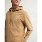 AE Lightweight Icon Logo Graphic Hoodie T-Shirt - Khaki